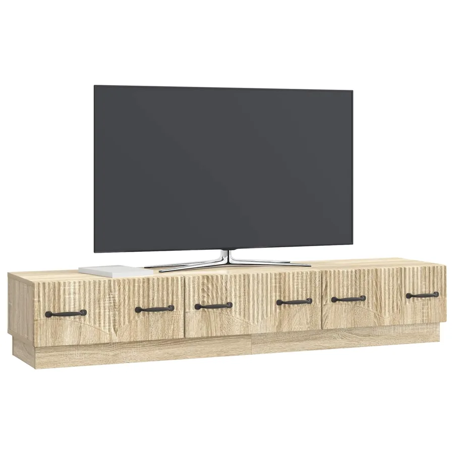 Meuble TV Chêne Sonoma 147 x 34,5 x 27 cm Bois d'ingénierie - 3