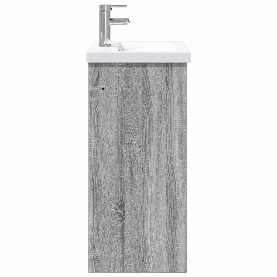 Ensemble de mobilier de salle de bain Sonoma gris - 6