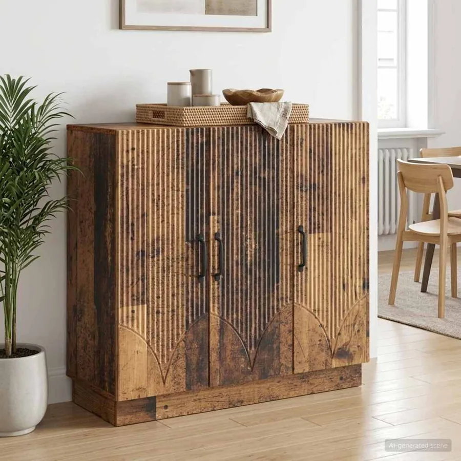 Buffet Bois ancien 89 x 34,5 x 77 cm Bois d'ingénierie