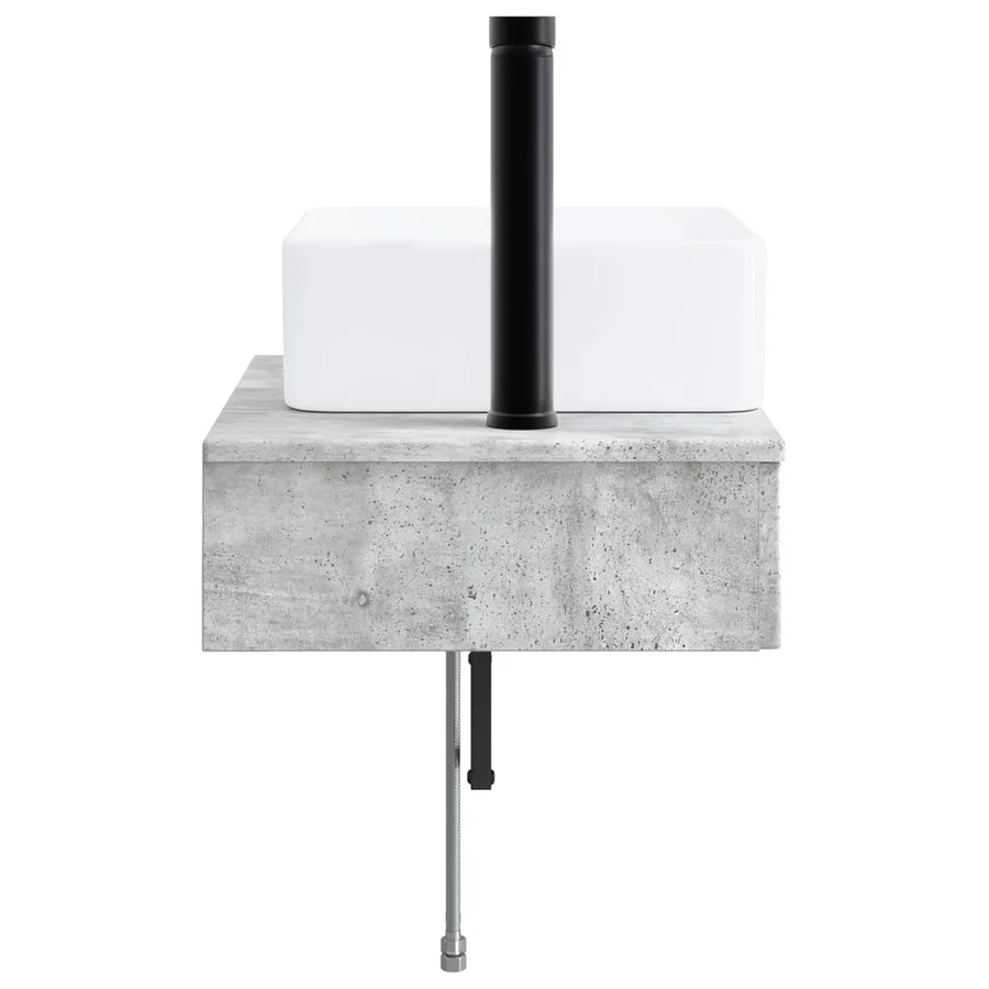 Basin de lavage mural Gris béton 53 x 35 x 39 cm - 4
