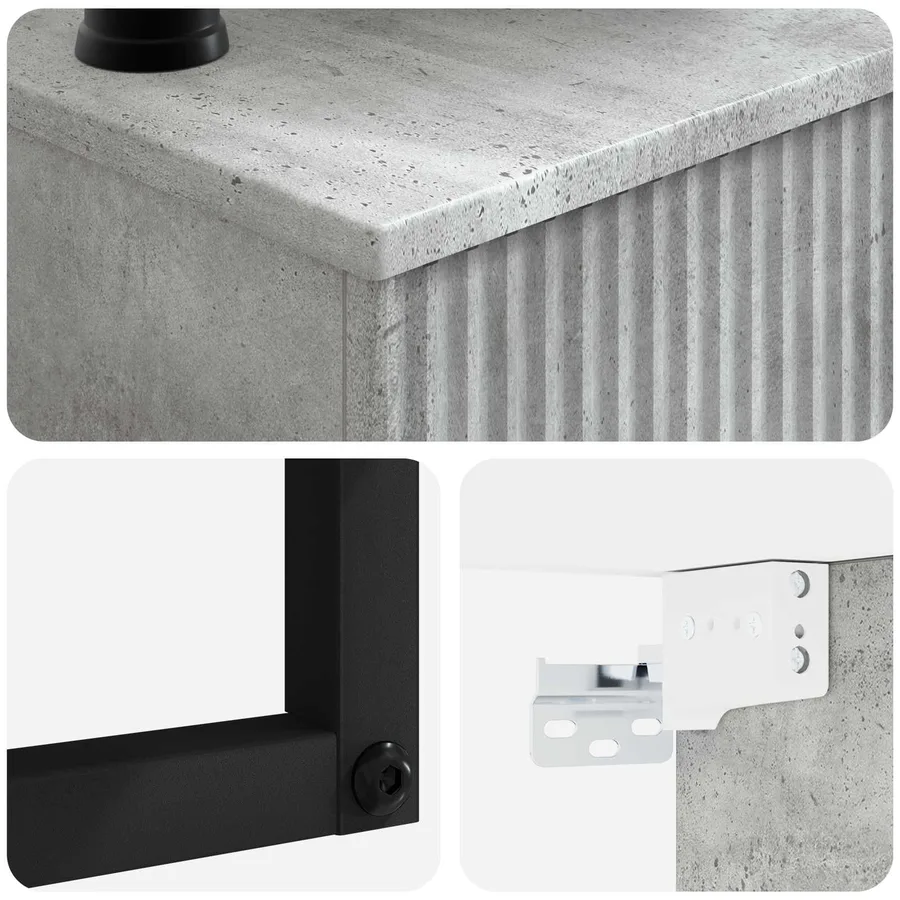 Basin de lavage mural Gris béton 53 x 35 x 39 cm - 6
