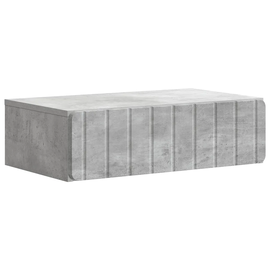 Table d'appoint murale Gris béton 59 x 34,5 x 17 cm - 2