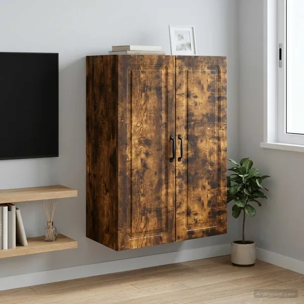 Armoire Murale Chêne fumé 66 x 34,5 x 90 cm Bois d'ingénierie