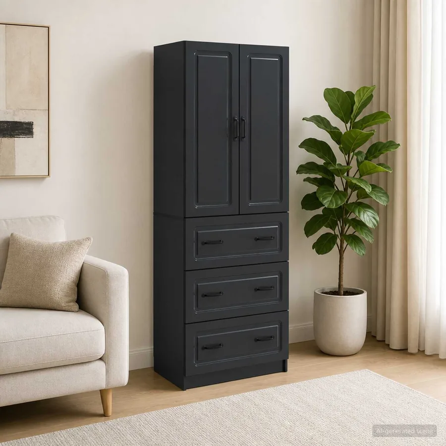 Ensemble de Meubles 2 pcs Noir 66 x 34,5 x 87 cm