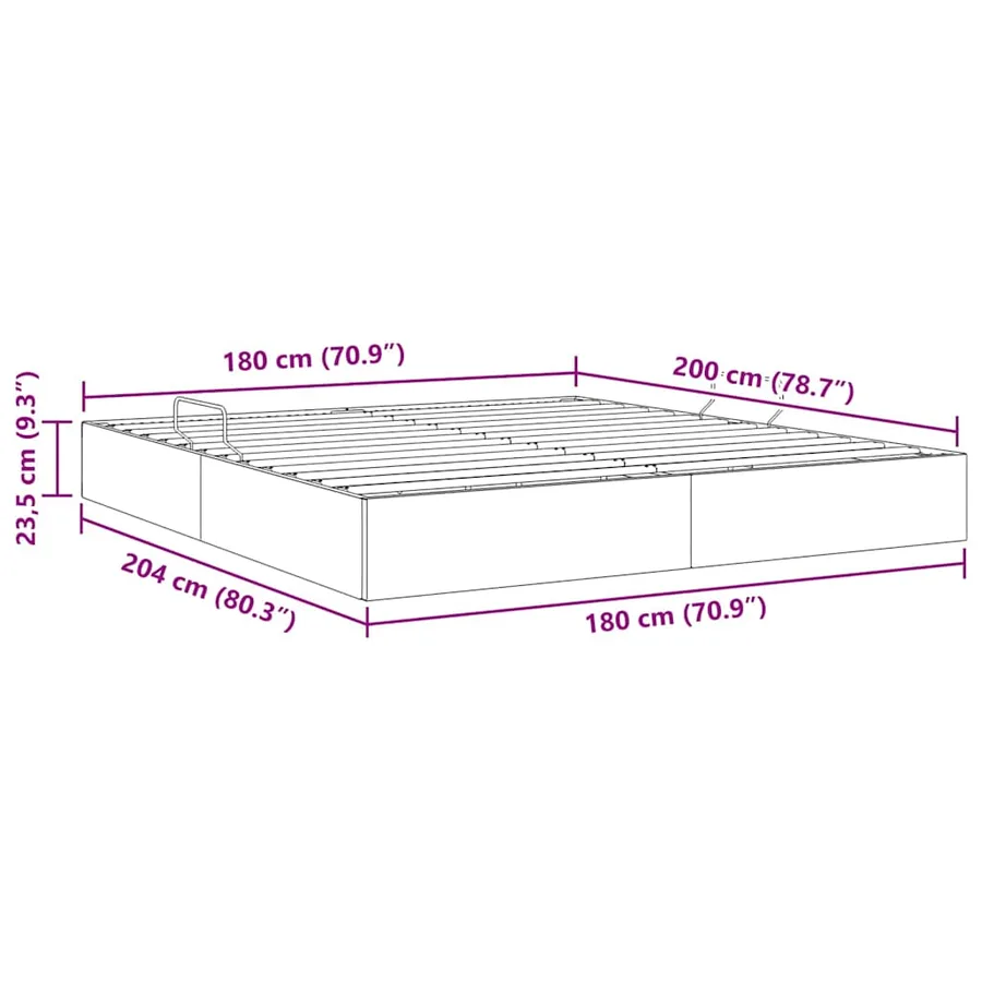 Lit de Rangement avec stockage Noir 180 x 200 cm Velours - 13
