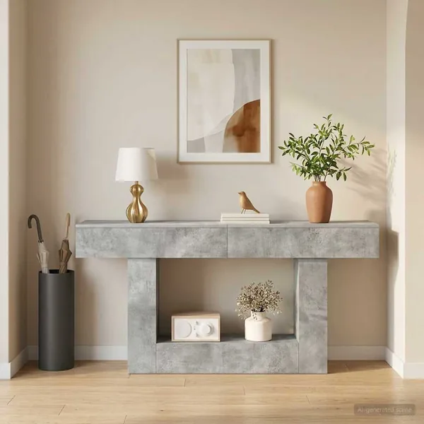 Gris Béton 160 x 30 x 74 cm