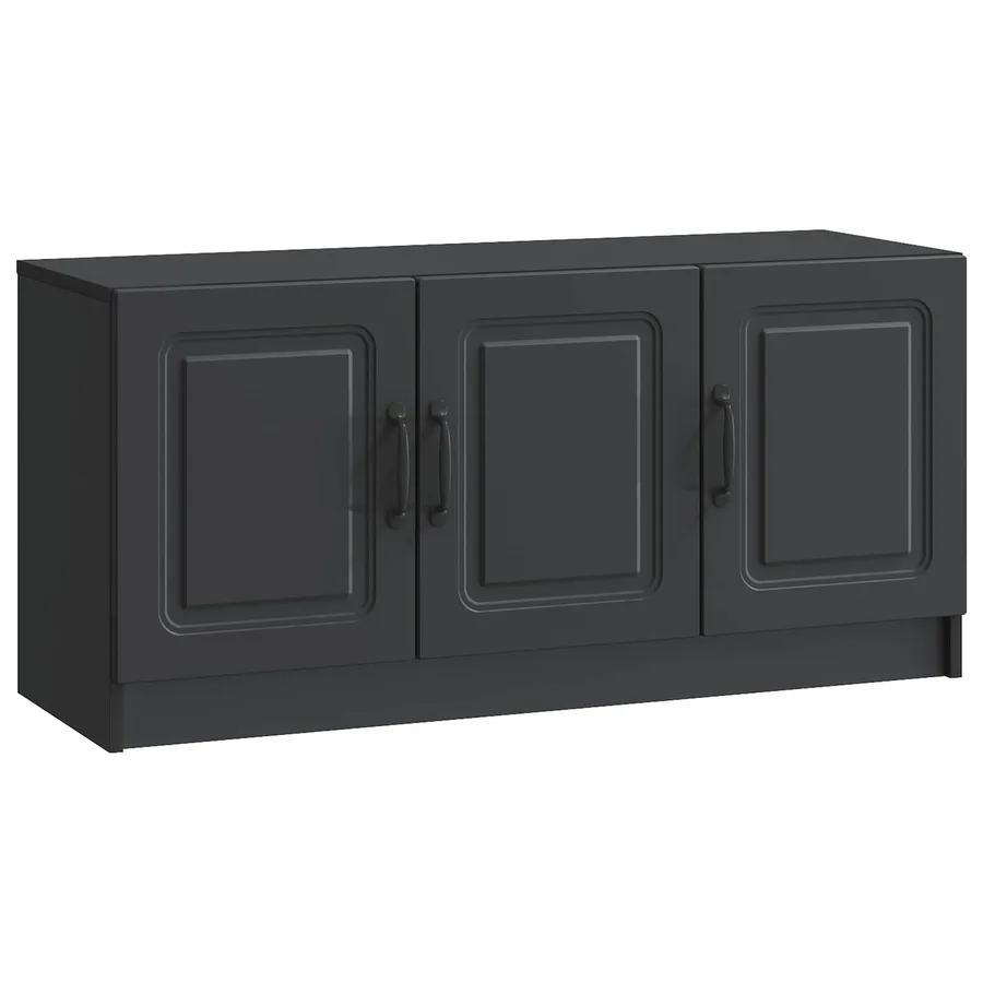 Meuble TV Noir 99 x 34,5 x 47 cm Bois d'ingénierie - 2