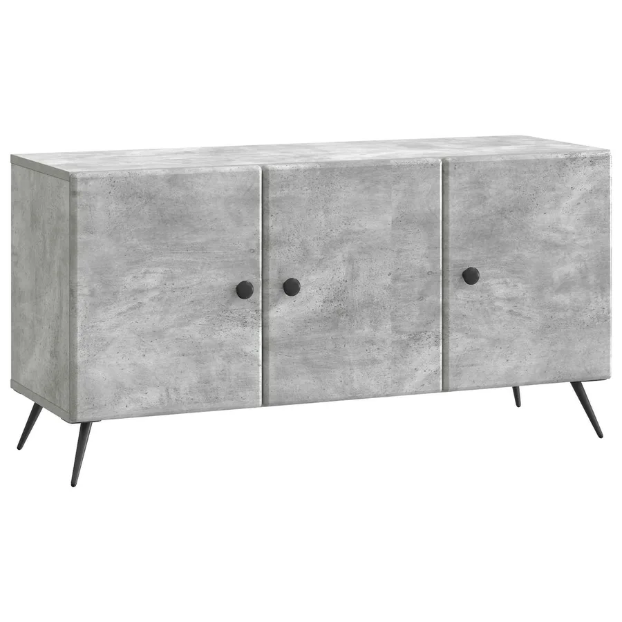 Meuble TV Gris béton 99 x 34,5 x 50 cm Bois d'ingénierie - 2