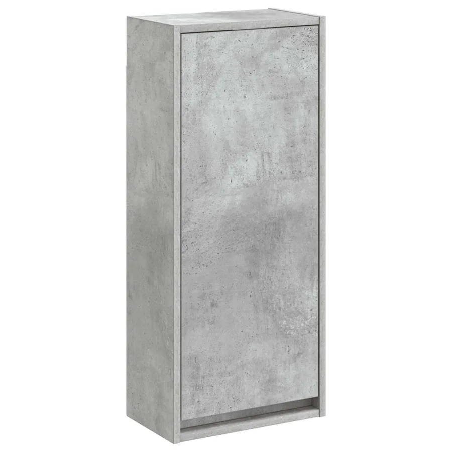 Meuble de lavabo mural Gris béton 35 x 20 x 81 cm - 2