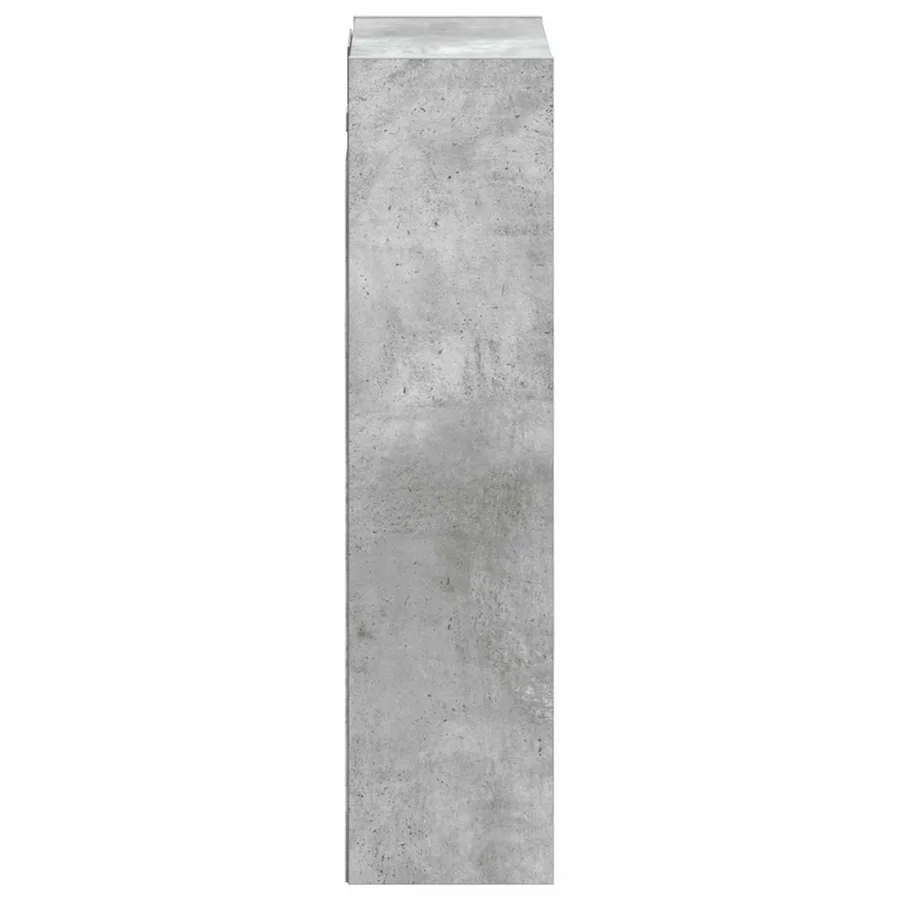 Meuble de lavabo mural Gris béton 35 x 20 x 81 cm - 4