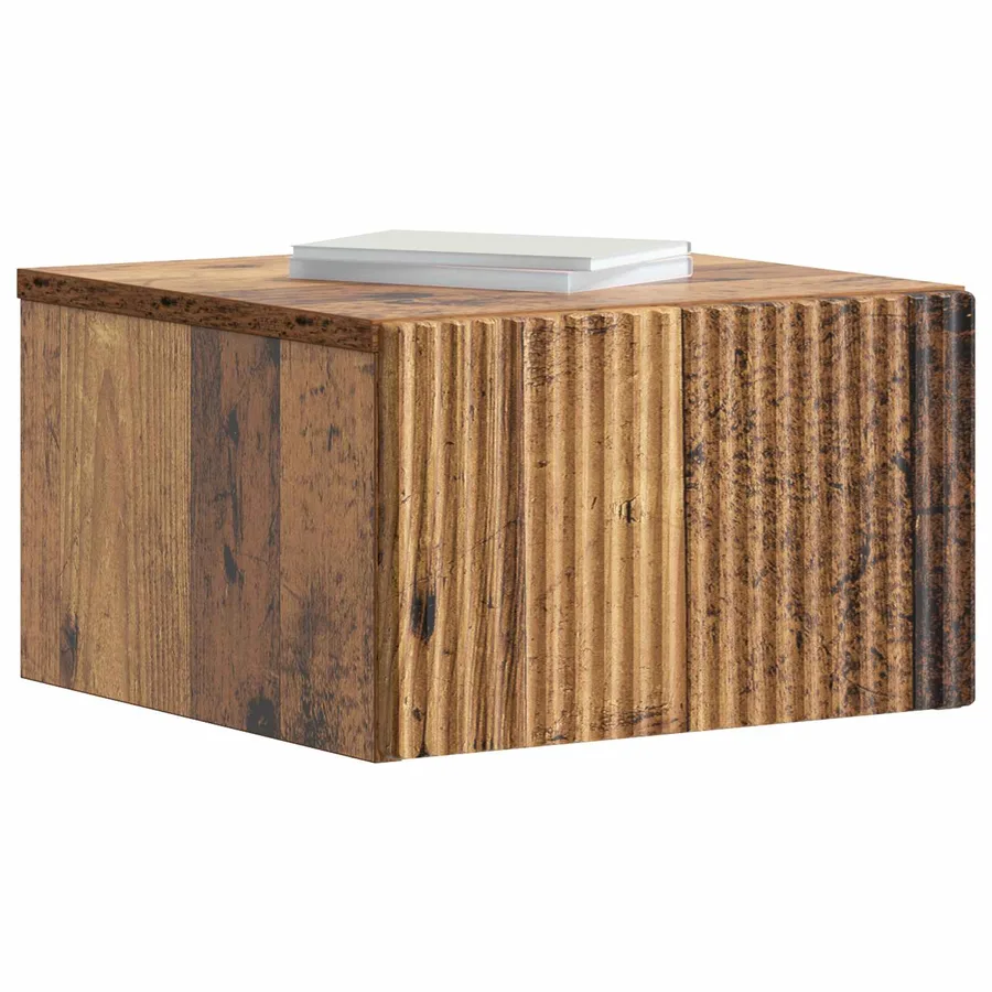 Cabinet de chevet mural Bois ancien 33 x 34,5 x 20 cm - 3