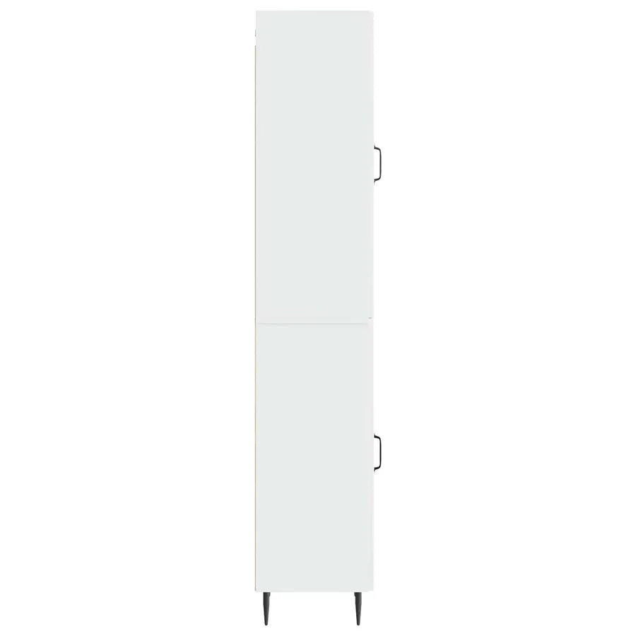 Ensemble de Meubles 2 pcs Blanc brillant 33 x 34,5 x 89,5 cm - 6