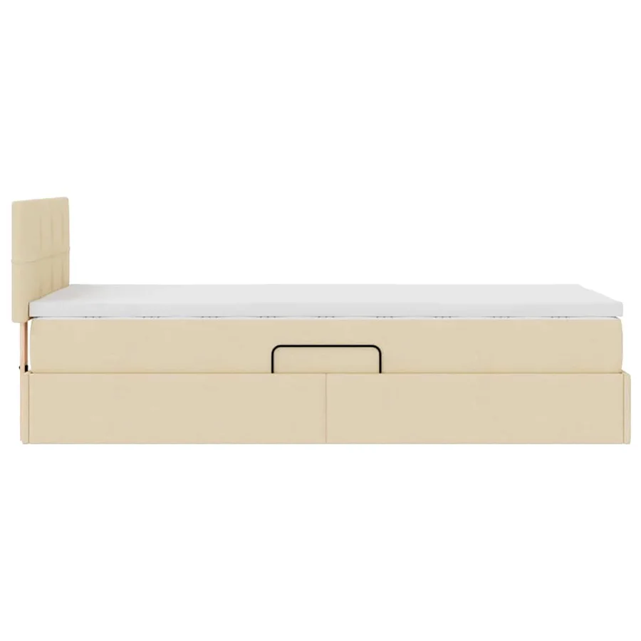 Lit avec rangement et matelas avec matelas Crème 90 x 200 cm - 10
