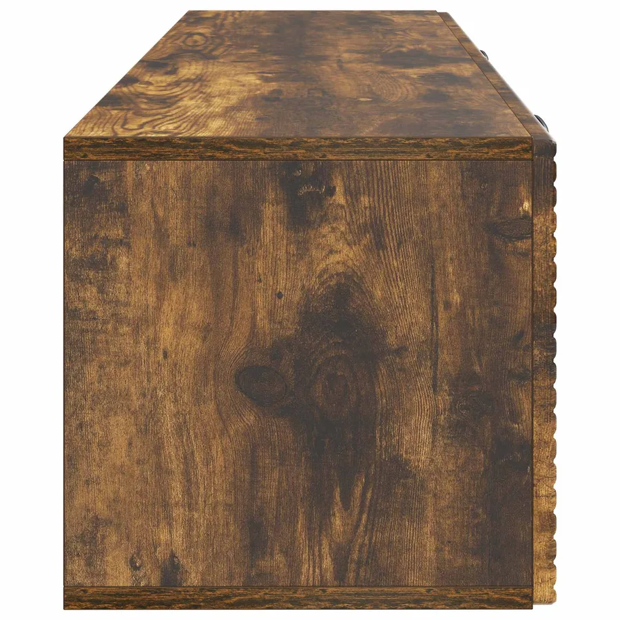 Meuble TV mural Chêne fumé 98 x 31 x 30 cm Bois d'ingénierie - 7