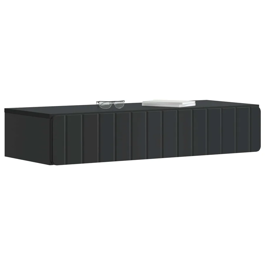 Table d'appoint murale Noir 87,5 x 34,5 x 17 cm - 3