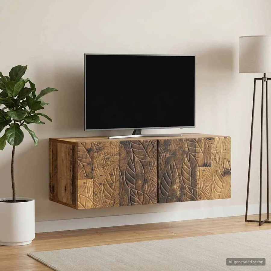Meuble TV mural 59,5 x 31 cm Bois ancien Bois d'ingénierie