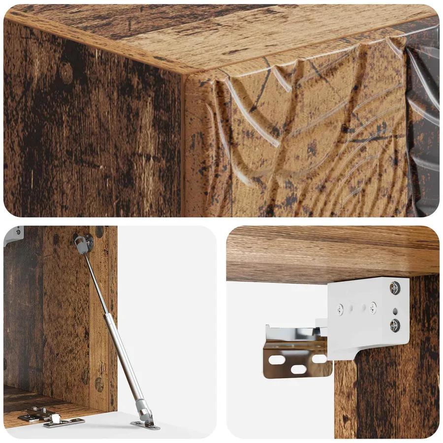 Meuble TV mural 59,5 x 31 cm Bois ancien Bois d'ingénierie - 8