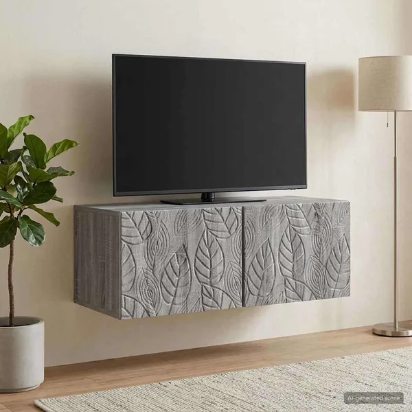 Meuble TV mural 59,5 x 31 cm Sonoma gris Bois d'ingénierie