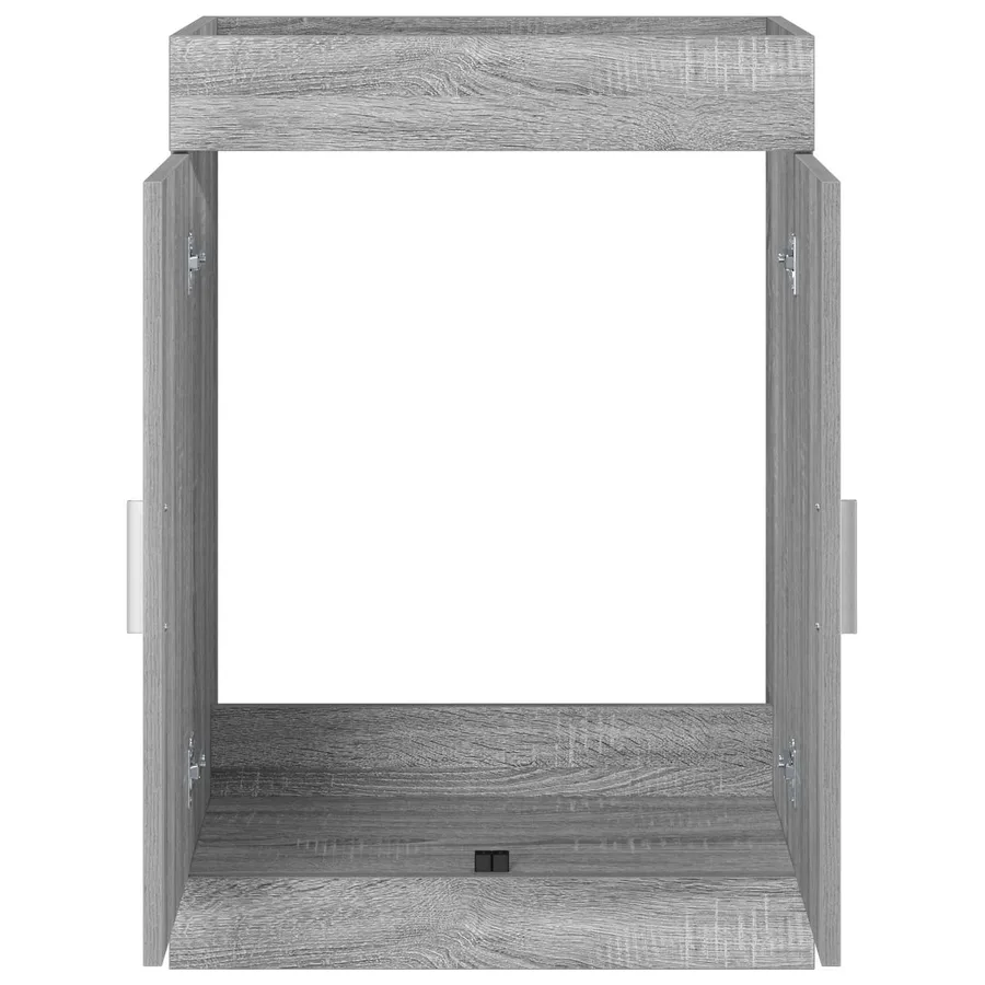 Meuble sous lavabo de salle de bain Sonoma gris - 4