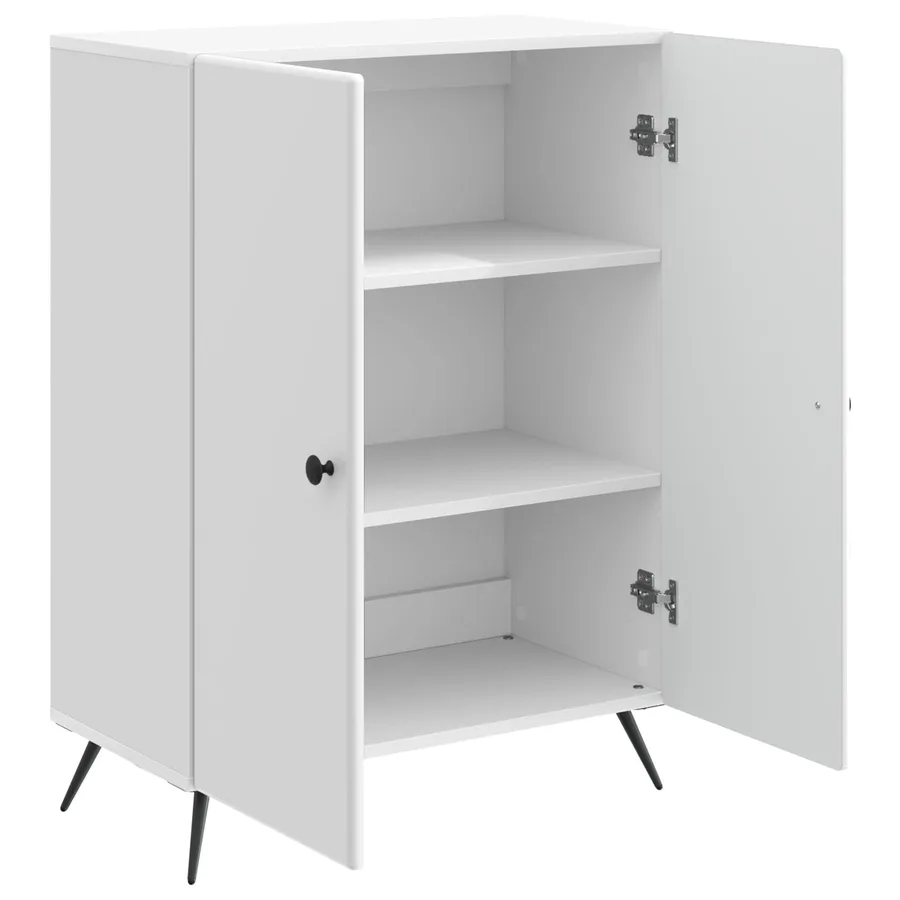 Buffet Blanc brillant 66 x 34,5 x 90 cm Bois d'ingénierie - 5
