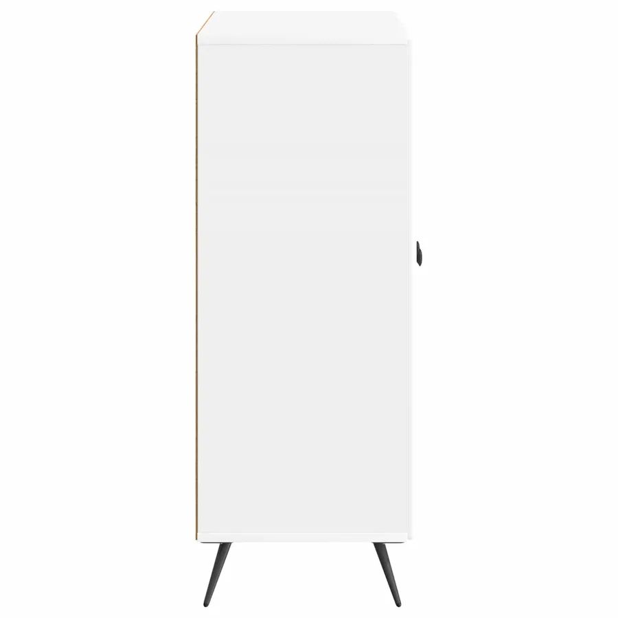 Buffet Blanc brillant 66 x 34,5 x 90 cm Bois d'ingénierie - 7