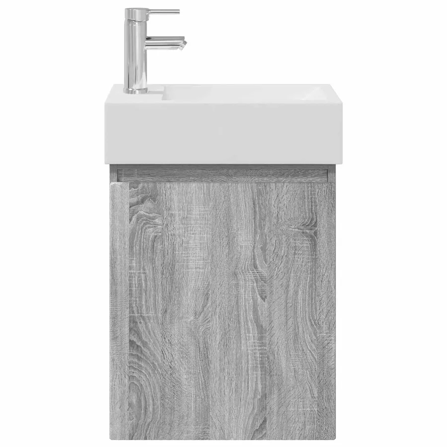 Meuble de salle de bain avec robinet Sonoma gris - 5