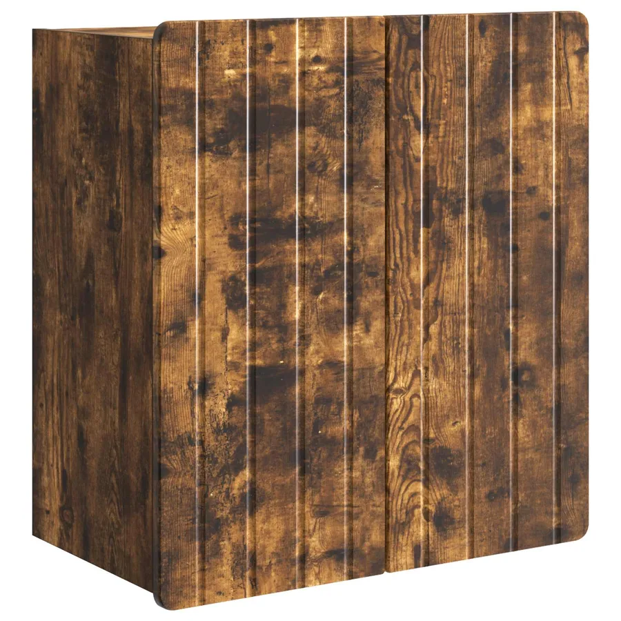 Armoire Murale Chêne fumé 59 x 31 x 64 cm Bois d'ingénierie - 2