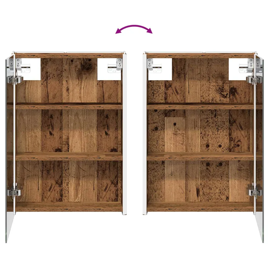 Ensemble de mobilier de salle de bain 4 pcs Bois ancien - 11