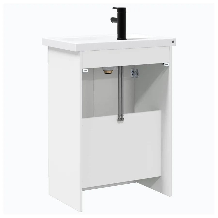 Ensemble de mobilier de salle de bain Blanc 56 x 37,5 x 81 cm - 7