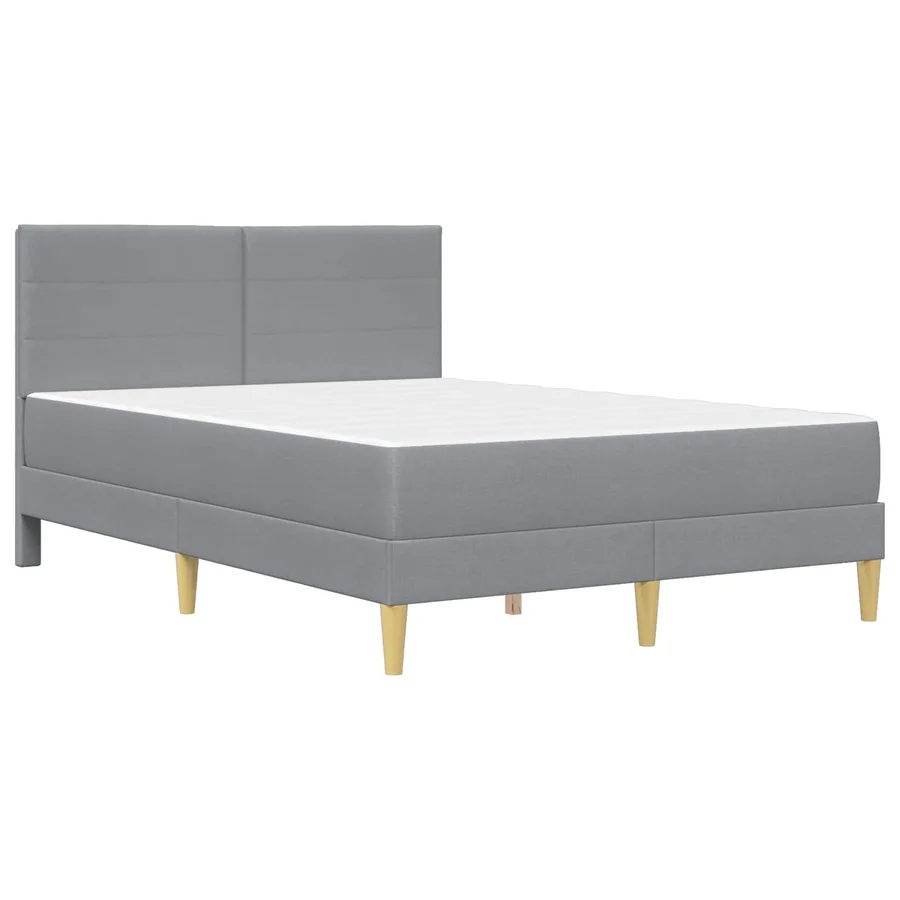 Cadre de lit Gris clair 140 x 200 cm Polyester - 3