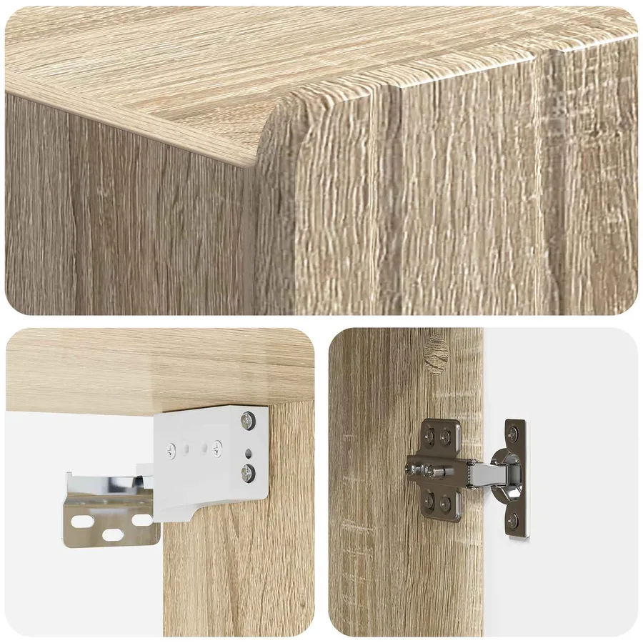 Armoire Murale Chêne Sonoma 59 x 31 x 64 cm Bois d'ingénierie - 7
