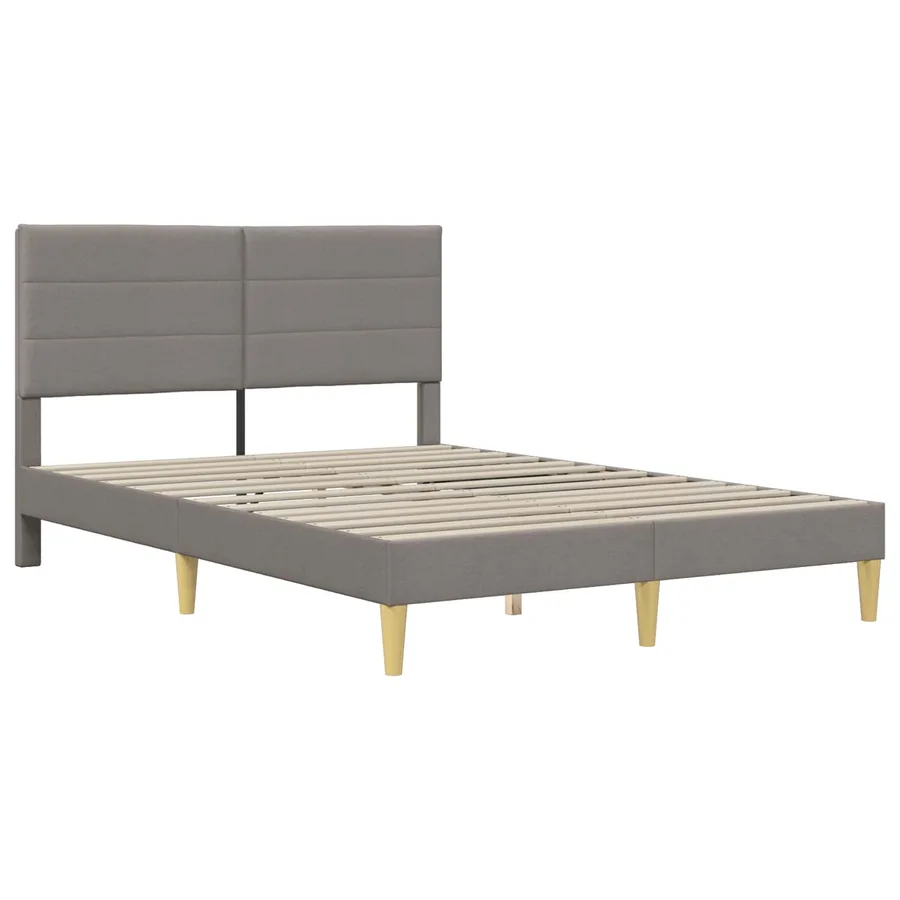 Cadre de lit Taupe 120 x 200 cm Polyester - 4