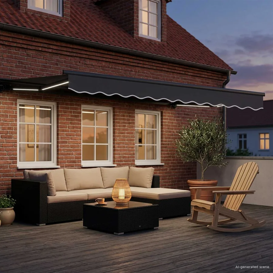 Auvent rétractable électrique Anthracite 2,5 x 2 m - 3