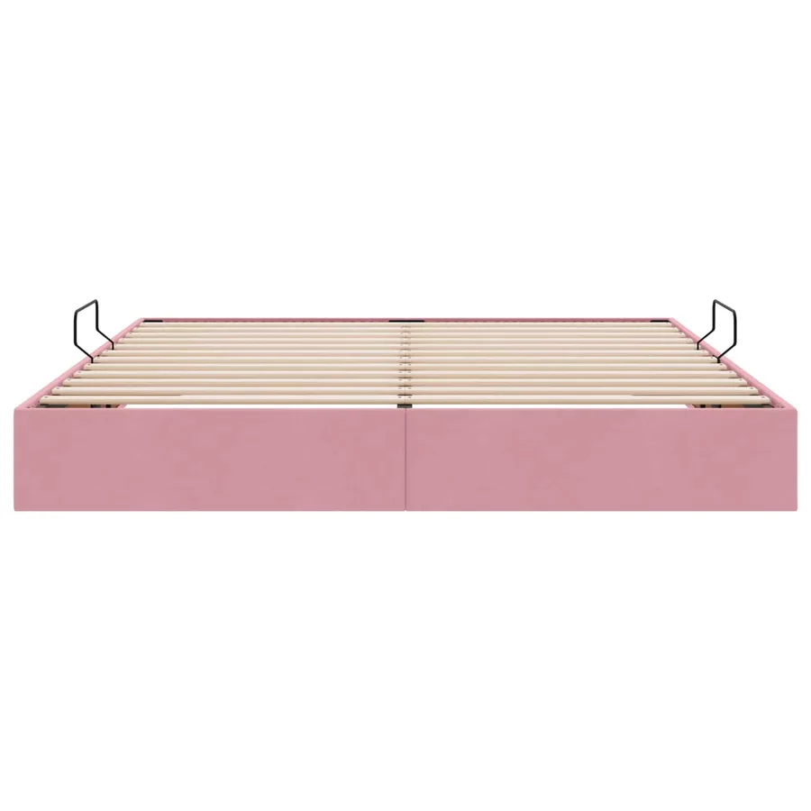 Cadre de lit ottoman avec stockage Rose 160 x 200 cm Velours - 7