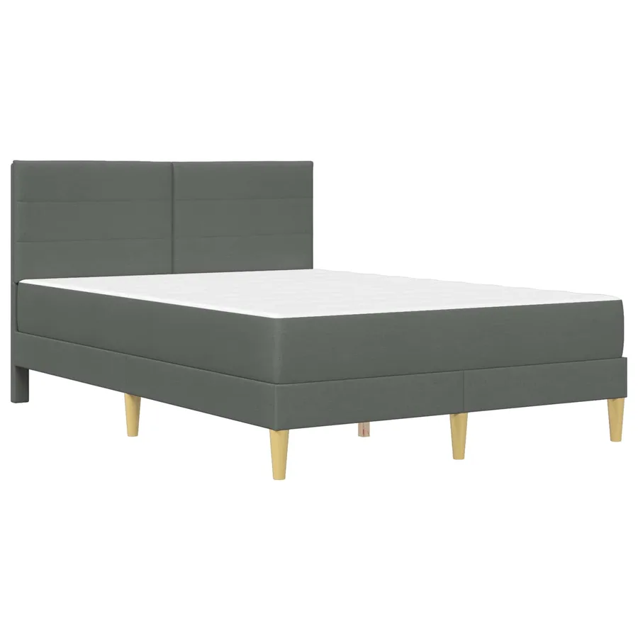 Cadre de lit Gris foncé 160 x 200 cm Polyester - 3