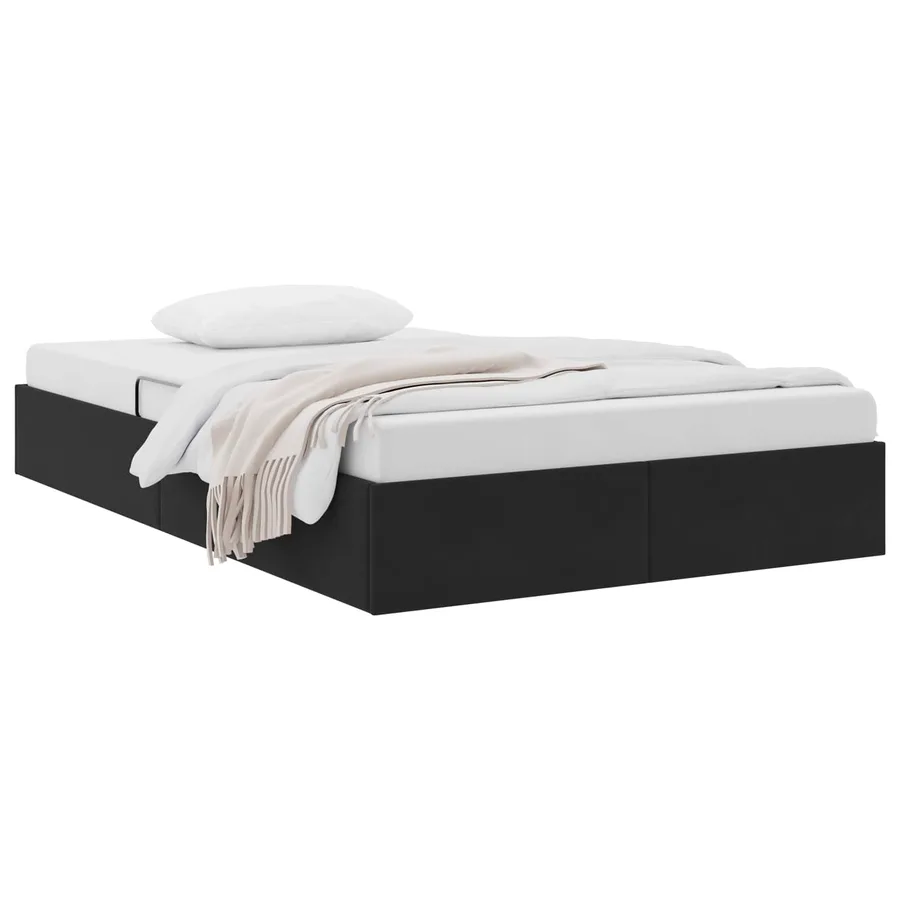 Cadre de lit ottoman avec stockage Noir 120 x 200 cm Velours - 3
