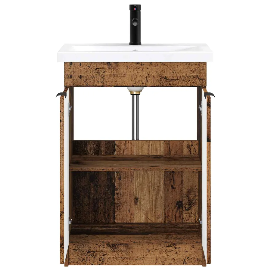 Ensemble de mobilier de salle de bain Bois ancien - 3