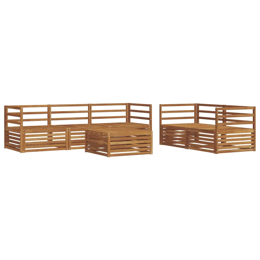 Ensemble de canapés d'extérieur 6 pcs Naturel - 2