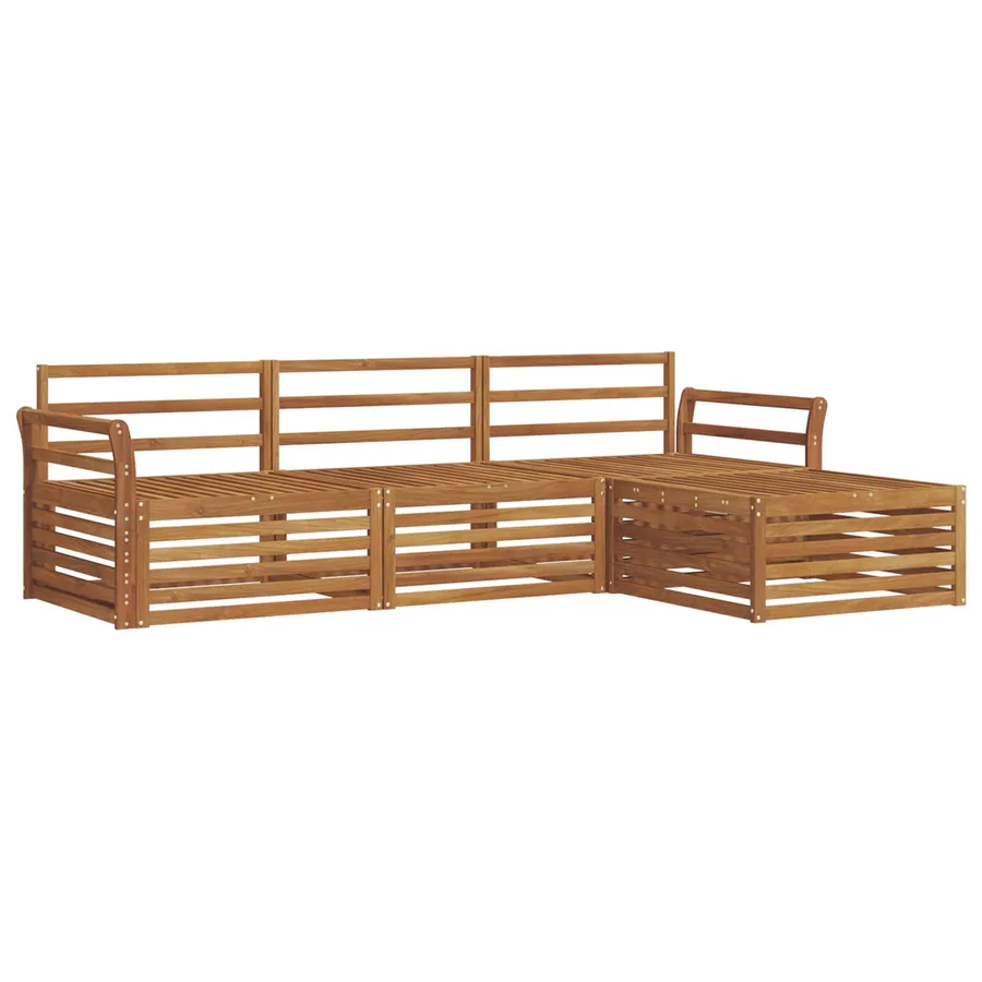 Ensemble de canapés d'extérieur Naturel 254 x 162,5 x 73 cm - 2