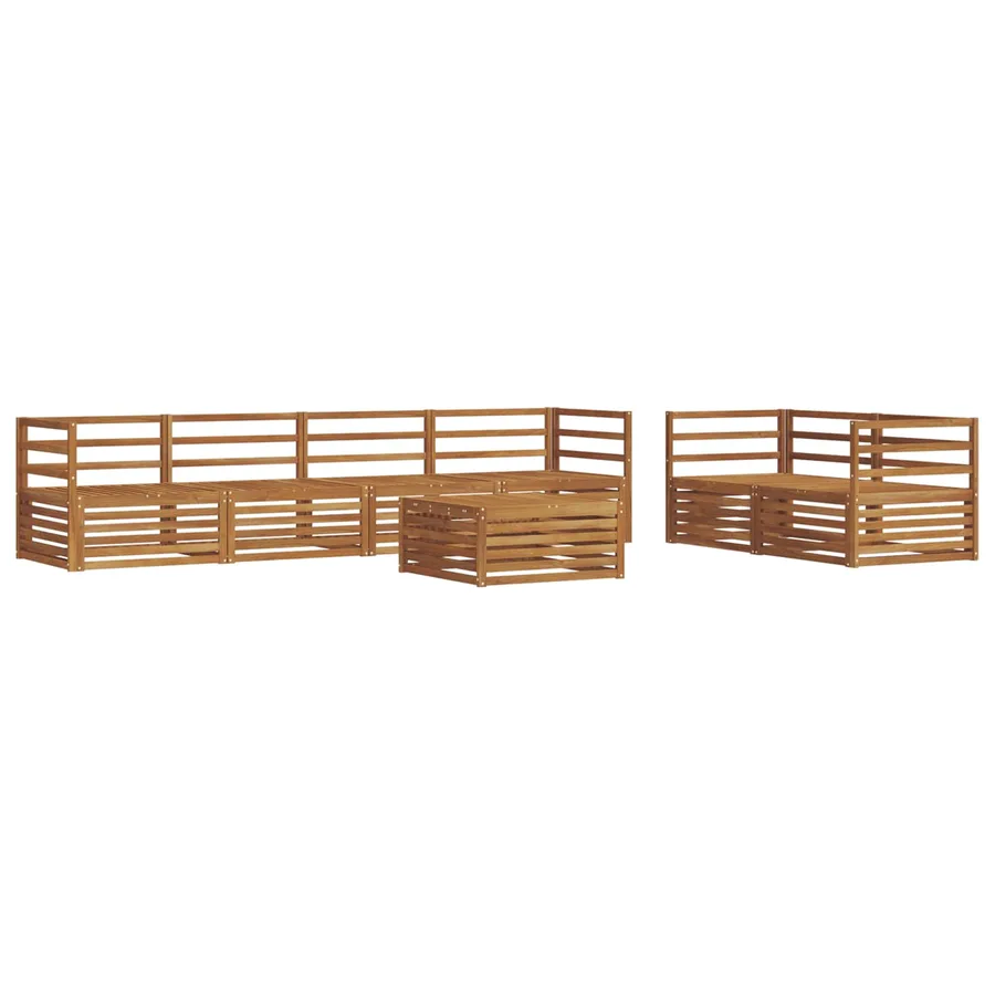 Ensemble de canapés d'extérieur 7 pcs Naturel - 2