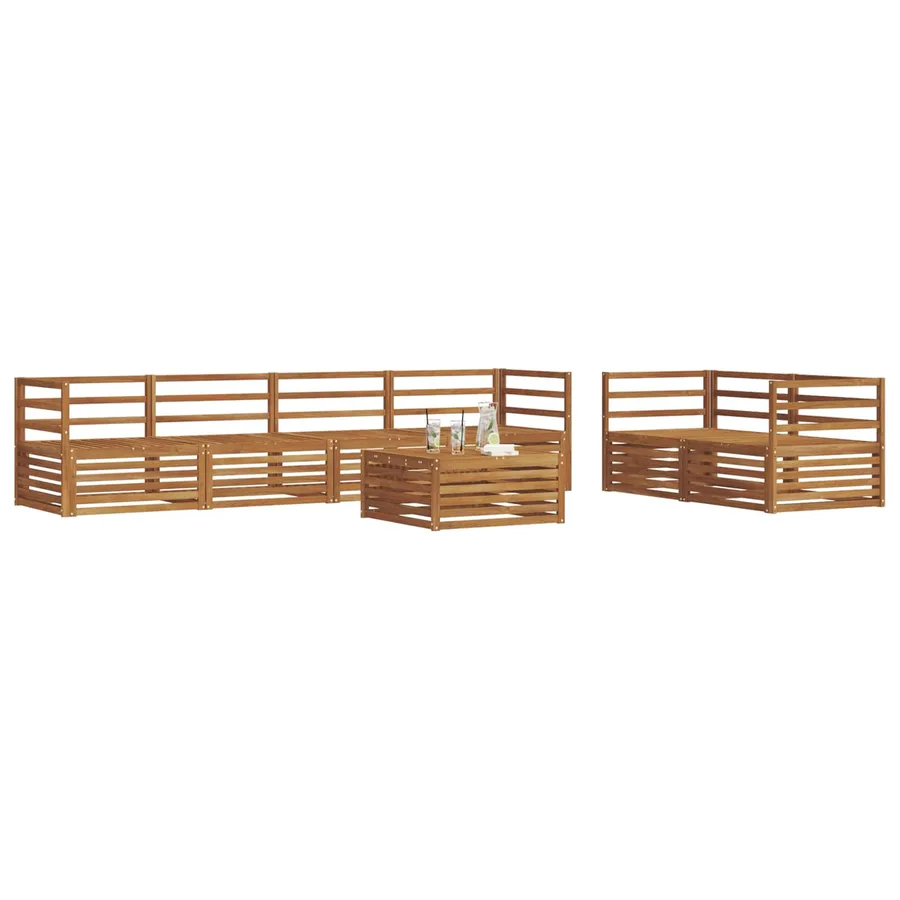 Ensemble de canapés d'extérieur 7 pcs Naturel - 3