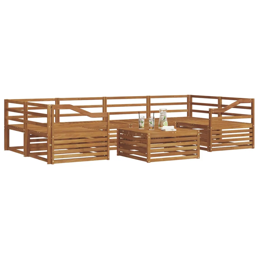 Ensemble de canapés d'extérieur 7 pcs Naturel - 3