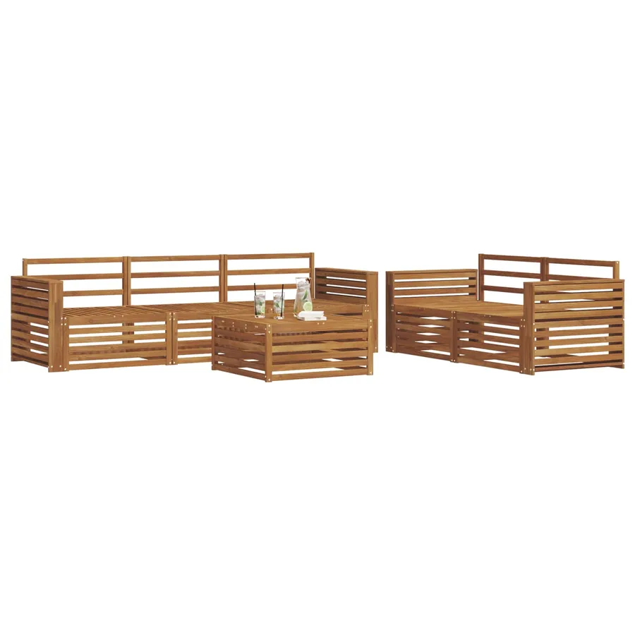 Ensemble de canapés d'extérieur 6 pcs Naturel - 3