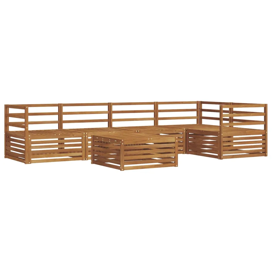 Ensemble de canapés d'extérieur 6 pcs Naturel - 2