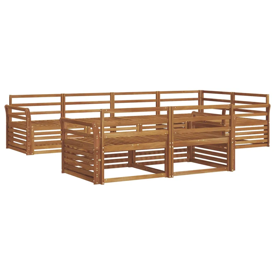 Ensemble de canapés d'extérieur 7 pcs Naturel - 2
