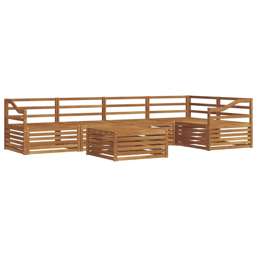 Ensemble de canapés d'extérieur 6 pcs Naturel - 2