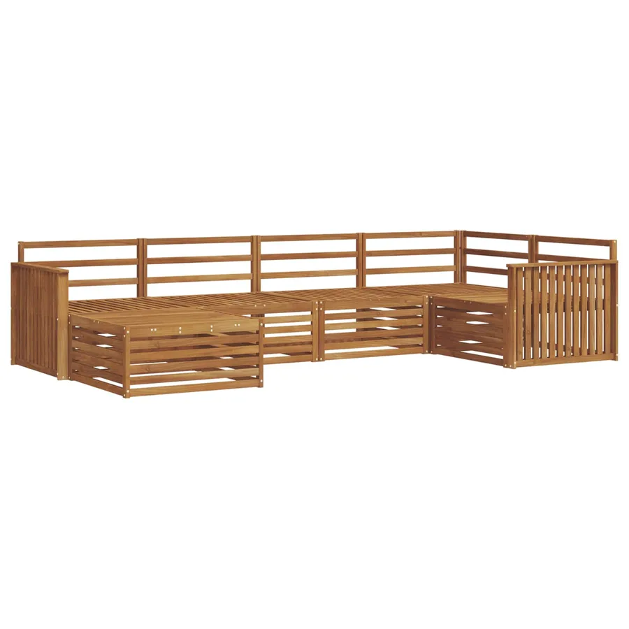 Ensemble de canapés d'extérieur 6 pcs Naturel - 2