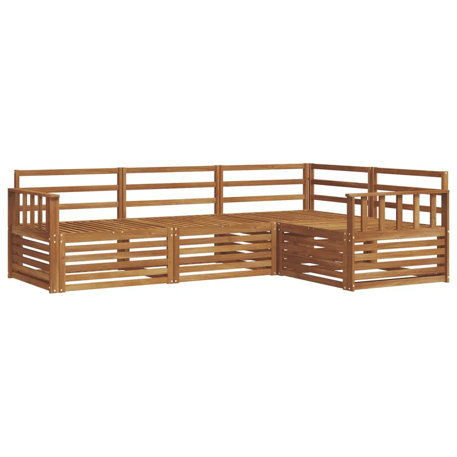 Ensemble de canapés d'extérieur 4 pcs Naturel - 2