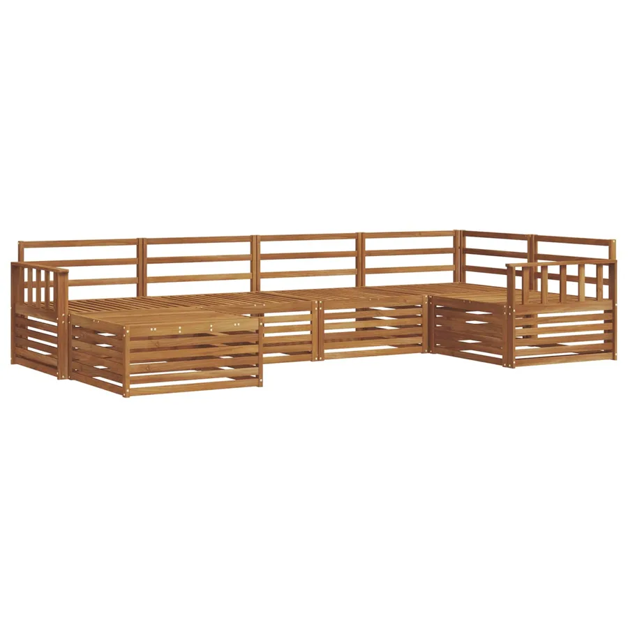 Ensemble de canapés d'extérieur 6 pcs Naturel - 2
