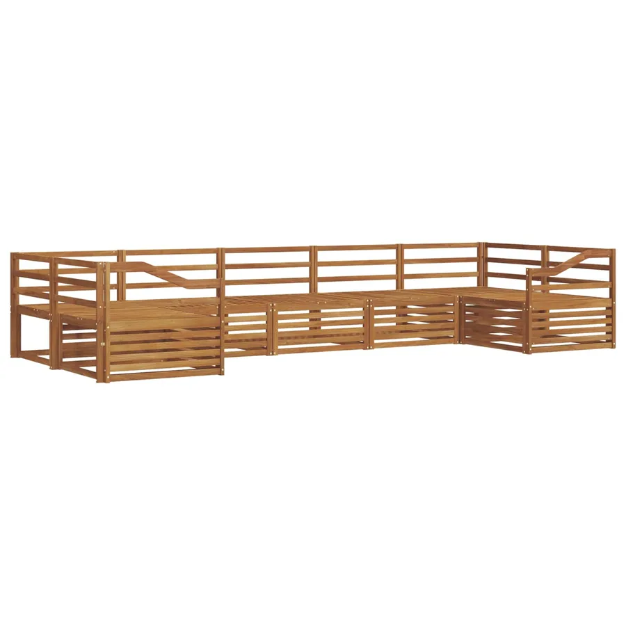 Ensemble de canapés d'extérieur 7 pcs Naturel - 2